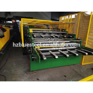 Two Profile Panel Double Layer Roll Forming Machine , Roof Sheet Panel Tile Roll Forming Machine Price